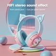 thumbnail image 2 of Cat Ear Wireless Bluetooth Headphones for PS5/PS4/PC/Mac/Switch,Over Ear Cute Gaming Headset with Noise Canceling Mic,Surround Sound, 2 of 8