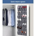 thumbnail image 4 of Scidweet Over The Door Shoe Organizer, 28 Large Fabric Pockets Hanging Shoe Rack Closet Organizer for Home and Dorm (Gray), 4 of 6