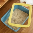 thumbnail image 4 of PPgejGEK Semi Closed Cat Litter Box with Removable Lid, 16.14x12.20x4.92 inches Anti-Leak Kitty Litter Pan for Large Cats, Easy Clean Pet Toilet Tray with Non-Slip Base, 4 of 6