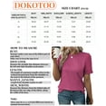 thumbnail image 6 of DOKOTOO Womens Tops Summer Short Sleeve Shirts Casual Crewneck Basic T-Shirts Knit Solid Loose Tee Blouses, 6 of 8