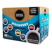 Zavida Coffee Roaster Discovery Variety Pack, 6 Great Classic Coffee Flavors, 44 K-cups, 475g/1 lb. Box