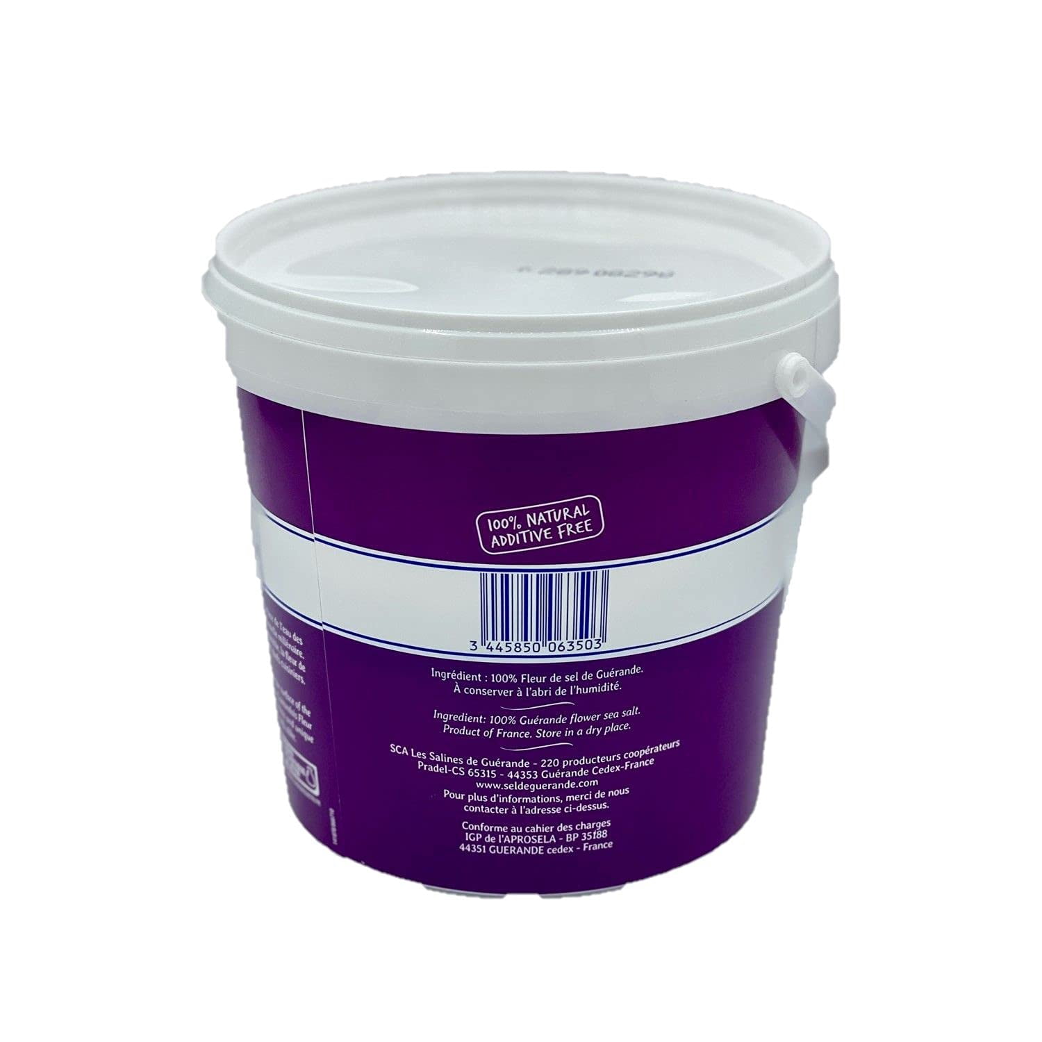 Le Guerandias French Sea Salt - Fleur De Sel in Linen Bag - 2.2 lb / 1 kg