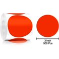 thumbnail image 2 of Lot de 2000 Autocollants Ronds à Codage de Couleur à Pois Ronds Étiquettes (3 Pouces, Rouge), 2 of 7