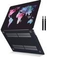 thumbnail image 1 of Hard Protective Shell Case Cover Compatible Released MacBook Pro 13 inchs Cable Tie Model: M1 A2338/A2289/A2251/A2159/A1989/A1706/A1708 World Map 2_3, 1 of 5