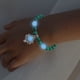 thumbnail image 3 of Pulsera de Cuentas Turquesas, Estilo Yoga Ajustable, Diseño de Luminoso Colgante, Regal Personalización para Mujer, Aniversario o Cumpleaños, Cuentas 8 Mm, 18 G de Peso., 3 of 4
