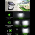 thumbnail image 3 of Irfora 140LED Luz de pared con energía solar PIR Luces con sensor de movimiento Lámpara de jardín impermeable al aire libre Luz de noche 3 modos de luz para jardín Patio Patio Valla Paisaje Patio Irfora traje de lámpara solar, 3 of 5