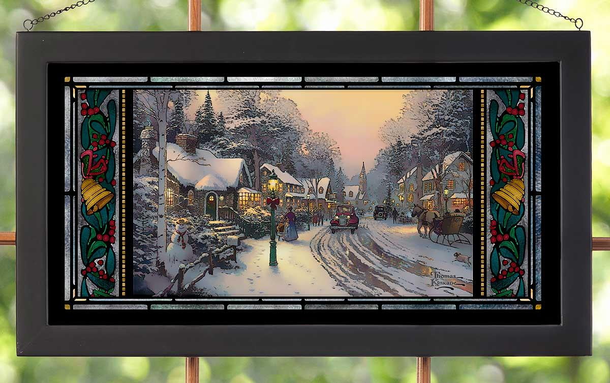 Thomas Kinkade Village Christmas Stained Glass Art Walmart Canada
