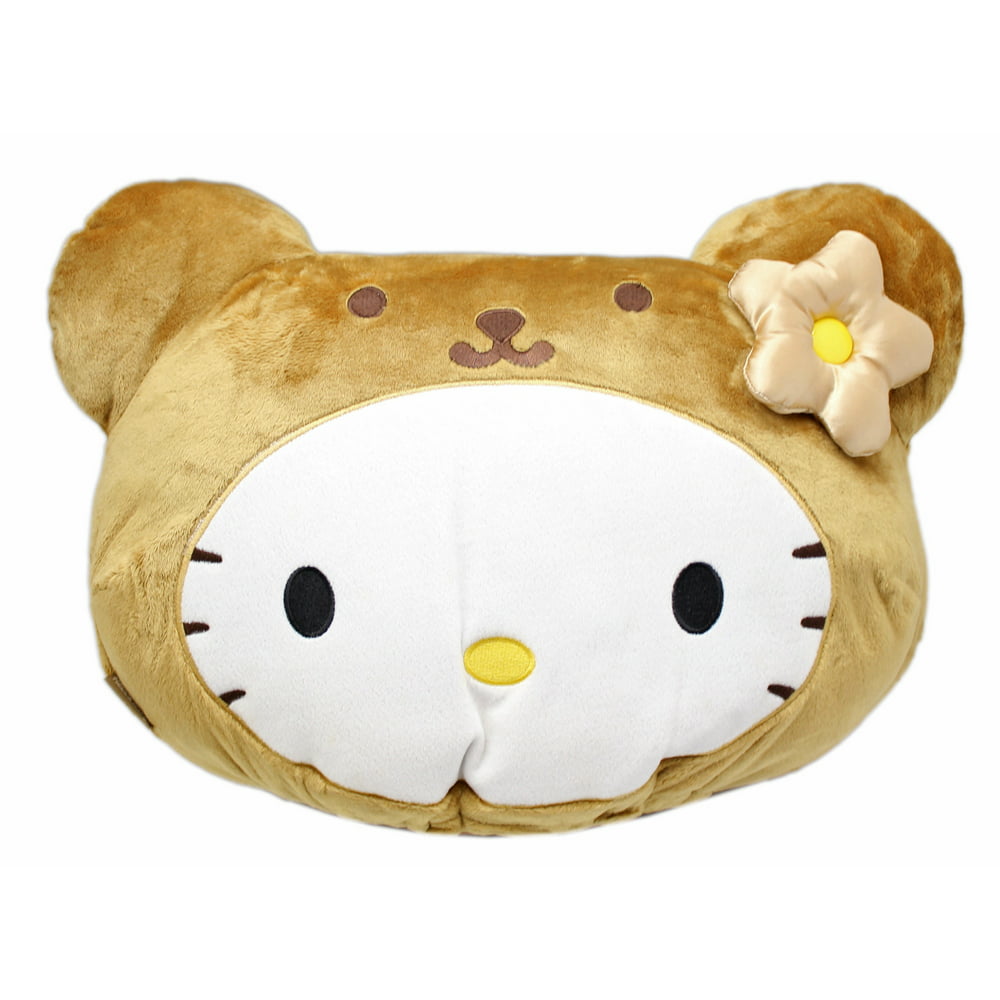 Hello Kitty Wearing a Teddy Bear Costume Plush Headrest Pillow