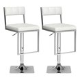 thumbnail image 1 of Atlin Designs 25.25" Square Tufted Fabric & Metal Bar Stool in White (Set of 2), 1 of 12