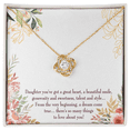 thumbnail image 3 of To My Daughter You've Got a Great Heart Infinity Knot Necklace Message Card, 3 of 17
