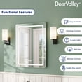 thumbnail image 4 of 24 in. W x 32 in. H Rectangular Frameless LED Light Anti-Fog Wall Mounted Bathroom Vanity Mirror in Silver, 4 of 10