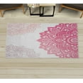 thumbnail image 1 of Flora Decorative Rug, South Mandala Design Vibrant Color Ornamental Style of Illustration, Quality Carpet for Bedroom Dorm and Living Room, 6 Sizes, Pink Rose, by Ambesonne, 1 of 1