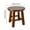 Coffee, variant on COM1950s Solid Wood Stool, Small Round Stool for Extra Seating, Compact Stool for Living Room Bedroom Entryway, 9.8 Inch