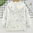 thumbnail image 4 of Kiijoy Big Girls Windbreaker Jacket Butterfly Print Zip Up Hooded Raincoat, Sizes 9-10, 4 of 8