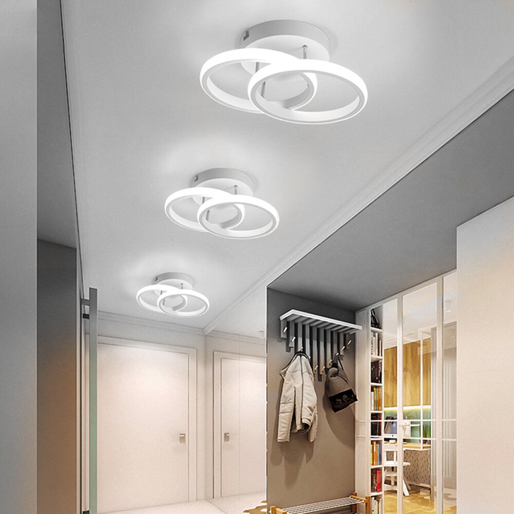 ADISUN LED Ceiling Light Flush Mount Lamp Modern Lighting Fixtures Ceiling Lamps for Bedroom Kitchen(Cool White), White