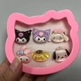thumbnail image 2 of Anillo Sanrio de Anime Kawaii Y2k con corazón de amor rosa, caja de gatito, pulsera ajustable abierta, anillo de dibujos animados para niñas y niños, conjunto de regalo, 2 of 4
