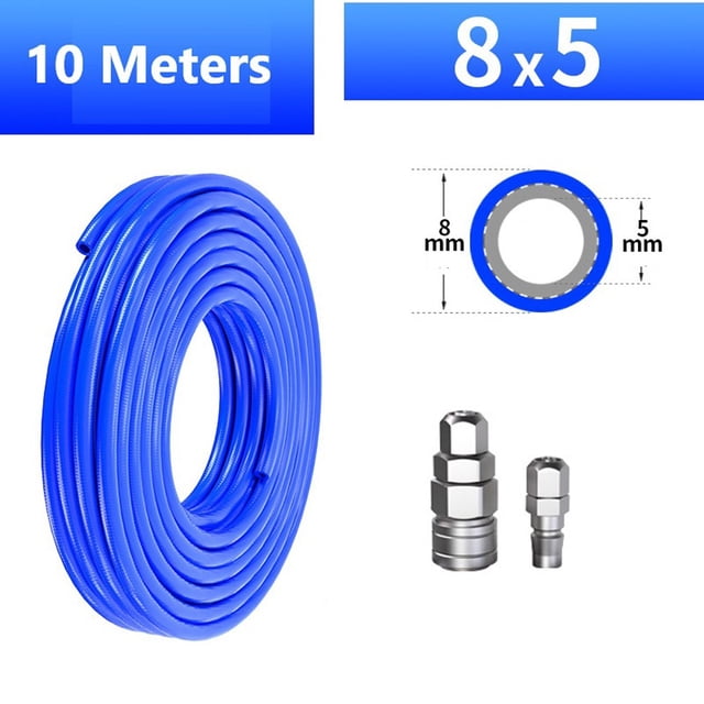 10-30Meter Pneumatic Straight Pipe Air Compressor Pump Hose 5*8Mm Tube Connector - 10M
