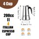 thumbnail image 3 of Cafetera Espresso Stovetop DITOSH para 4 tazas, 200 ml, acero inoxidable, 3 of 9