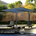 thumbnail image 4 of Trilenars Carport Canopy, Heavy Duty Canopy For Garage With Sink, 2 Aluminum Alloy Columns, Galvanized Metal Roof, Multi-Purpose Car Shade Shelter For Outdoor, 4 of 7
