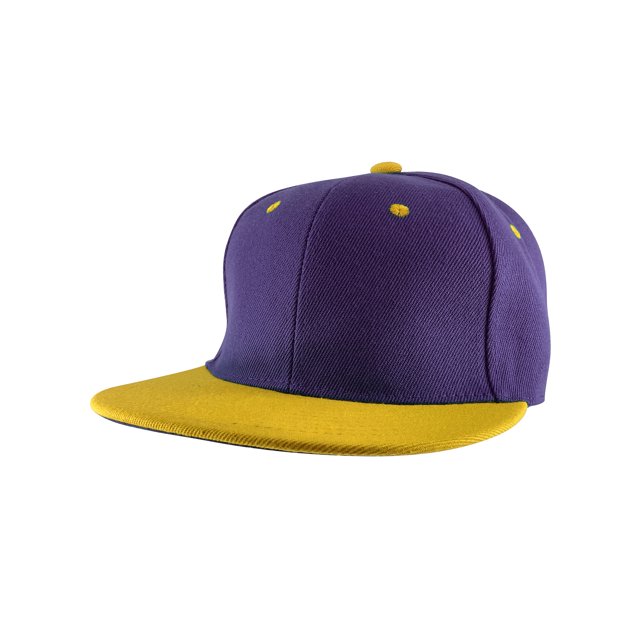 Top Headwear Casquette Snapback Ajustable - Violet/or