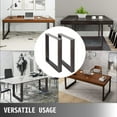 thumbnail image 4 of VEVOR Set of 2 Steel Table Legs, 28"Height 23"Wide Dining Table Legs,Heavy Duty 3.1" Square Box Section Square Table Legs, 28x23x3.1 inch Original Color Industrial Country Style Metal Dining Legs, 4 of 9