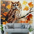 thumbnail image 4 of Orinice Owl Branch Autumn Leaves Tapestry Wall Hanging Unique Style Graphic Tapestries Home Decor Art for Living Room Bedroom 40x60inch, 4 of 6