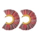 thumbnail image 2 of Pendientes de aro Perfecl Étnicos con Flecos y Borlas Bohemias Multicolor, 2 of 8