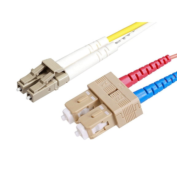 Monoprice Fiber Optic Cable - 2 Meter - Orange | LC to SC OM1, 62.5/125 Type, Multi Mode, Duplex