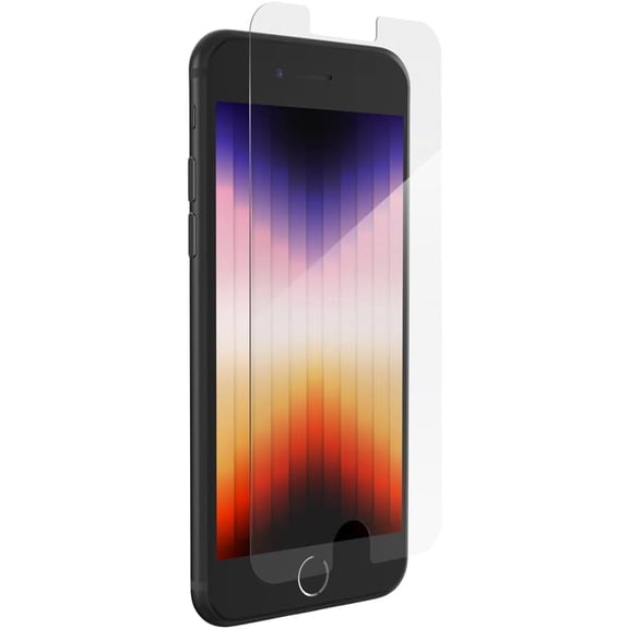 ZAGG InvisibleShield Glass Elite – Maximum Impact & Scratch Protection – for iPhone SE 2022 – Aluminosilicate Glass – Smudge-free Screen Treatment – Reinforced Edges
