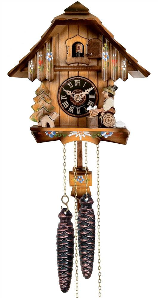9" Cuckoo Clock with Beer Drinker Raising Mug