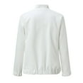 thumbnail image 4 of Women Casual Solid Color Zipper Long Sleeve Stand Collar Pleated Fashion Coat Jacket for Work Casual Women Jacket Women Jackets Casual Came Jacket Women Women's Jackets Outer Wears Cardigan for Women, 4 of 7