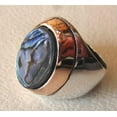 thumbnail image 6 of Abalone Shell Heavy Ring, Natural Abalone Shell, Birthstone Abalone Shell, Silver Jewelry, 925 Silver Ring, Birthday Gift, Heavy Mens Ring, Gemstone, Mans Designer Ring, Christmas, Mens Signet Ring, 6 of 6