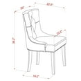 thumbnail image 2 of Luxe by East West Furniture 5 piece dining set a kitchen table and 4 kitchen chairs & black legs, 2 of 7