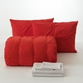 thumbnail image 2 of Dawn 7-Piece Bed-in-a-Bag Comforter Set in Kiss Pleat Red, Full Size, Soft, Durable and Easy Care, 2 of 6