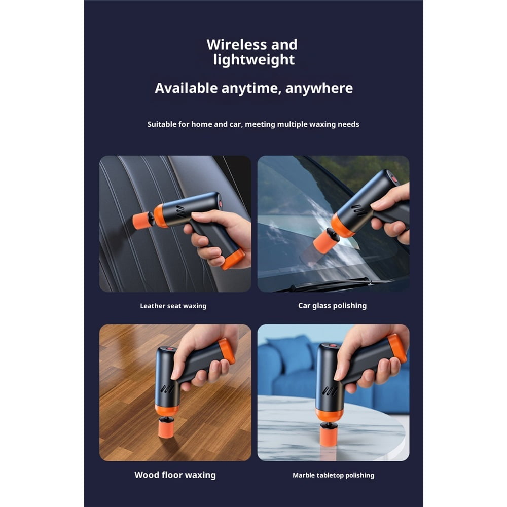 Mini Cordless Buffer Polisher - Portable Polishing Machine Kit for Car Detailing, Rechargeable , extra 5 PCS Attachments