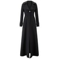 thumbnail image 5 of Pxiakgy Womens Jacket Long Lapel Outwear Trench Overcoat Coat Slim Winter Women's Coat Black XL, 5 of 5