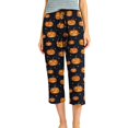 thumbnail image 5 of Frostluinai Women's Capri Pajama Pants Halloween Pumpkin Graphic Comfy Bottoms Spooky Season Printed Sleep Pants Soft Elastic Waist Capri Length Sleepwear with Pocket S-3XL, 5 of 6
