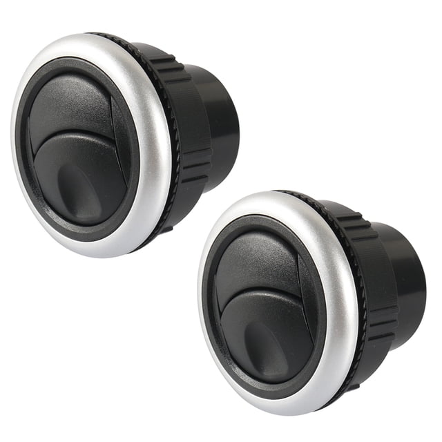 Kenally Paquete de 2 deflectores de aire acondicionado para salpicadero ABS, estilo de coche, salida de coche, ventilación lateral de rotación de 360 Vehículos, repuestos y accesorios Mis Kenally VI002341-00