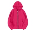 thumbnail image 4 of BODOAO Womens Zip Up Hoodies Plus Size Long Sleeve Hooded Sweatshirts Fall Winter Casual Fashion Jacket with Pockets Fall Y2K Clothes Casual Comfort Jackets Coats Zipper Fall Winter Sweatshirts, 4 of 5