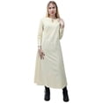 thumbnail image 3 of Robe Médiévale en Lin de Haute Qualité Base Viking Beige Femme Halloween Village Médiéval Femme Robe Maxi Rétro Renaissance, 3 of 5