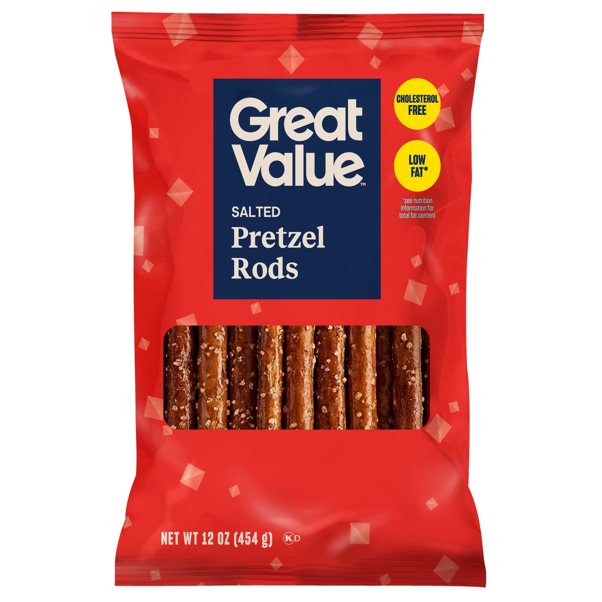 Great Value Salted Original Crispy Pretzel Rods, 12 oz
