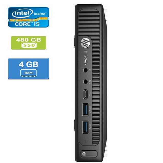 Remis à Neuf : HP 800 G2 MINI Intel Core i5-6500 3,20 GHz, 4 Go, 480 Go SSD, Win 10 Home