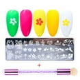 thumbnail image 2 of jiaroswwei 1Set Nail Stamping Plate Exquisite Pattern Shiny Effect DIY Nail Transfer Print Template for Makeup, 2 of 7
