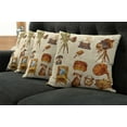 thumbnail image 5 of Ambesonne Vintage Throw Pillow Cover 4 Pack, Retro Old Technology, 20", Cream and Pale Caramel, 5 of 5