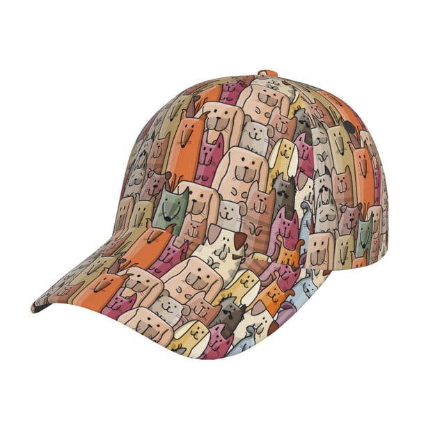 Fotbe Funny Dogs Family Gorro Clásico de Béisbol, Gorra Ajustable con Broche Snapback, Gorro de Exterior de Algodón Suave