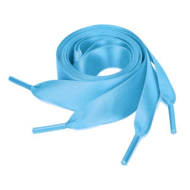 2 pares de cordones planos para mujer, zapatillas de deporte, cordones de lona Cielo azul 60cm/23.6