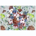 thumbnail image 1 of Metal Light Switch Plate Cover Cotton Flower Bouquet Pastel Blue FLW015, 1 of 13