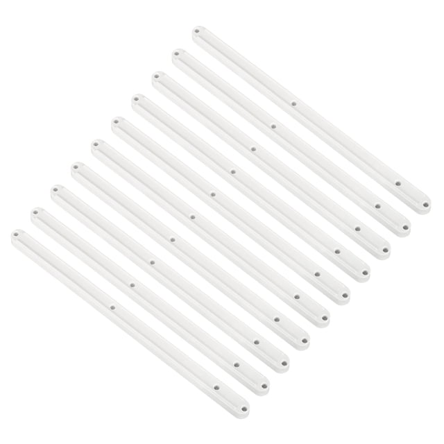 Unique Bargains Drawer Slides, 10 Pack 300mm - Plastic Drawer Rails, Side Mounted Grooved Guide Rails for Cabinet Drawers (White)