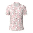 thumbnail image 2 of Daiia Cute Rabbit Pattern Men’s Polo Shirts,Solid Deck Shirt,Classic Fit, Breathable Cotton Polo for Casual and Sport Wear-X-Large, 2 of 7