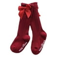 thumbnail image 3 of Seyurigaoka Baby Kids Socks Knee High Bows Cute Girls Socks Long Tube Sock Children 1Pair, 3 of 3